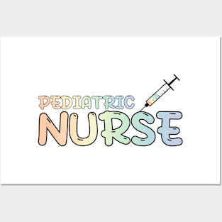 Pediatric Nurse Rainbow Posters and Art